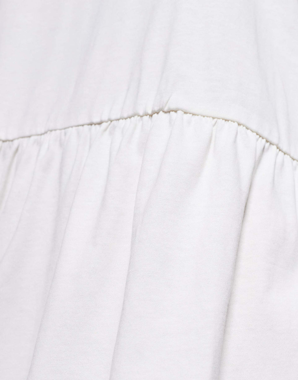 ASOS DESIGN short sleeve dropped waist peplum T-shirt mini dress in cream