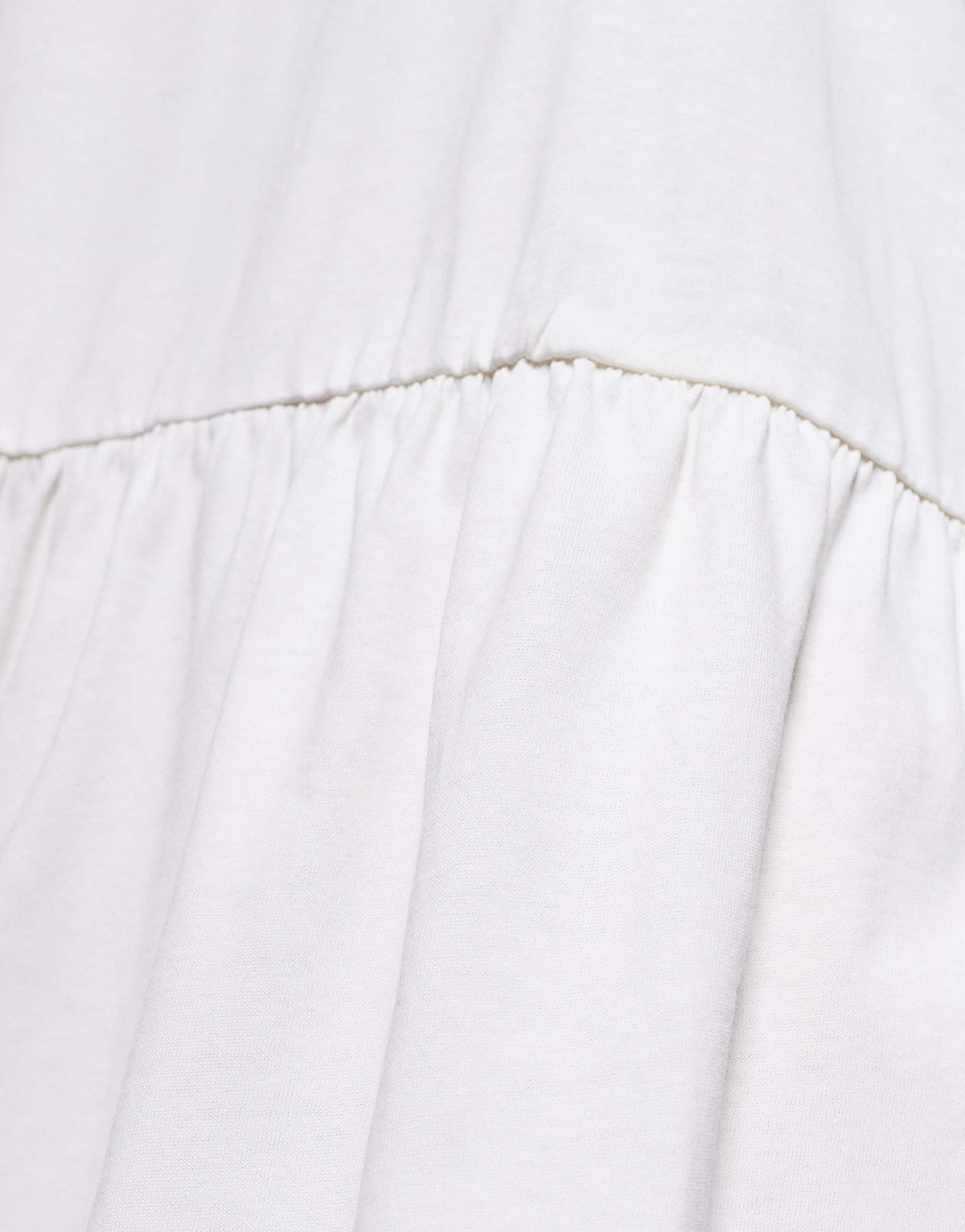 ASOS DESIGN short sleeve dropped waist peplum T-shirt mini dress in cream