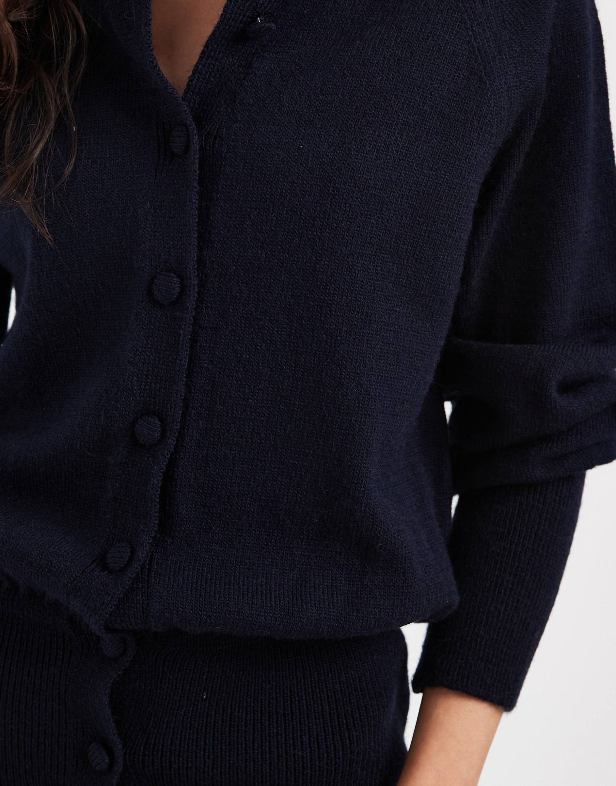 ASOS DESIGN knit cinched mini dress in navy