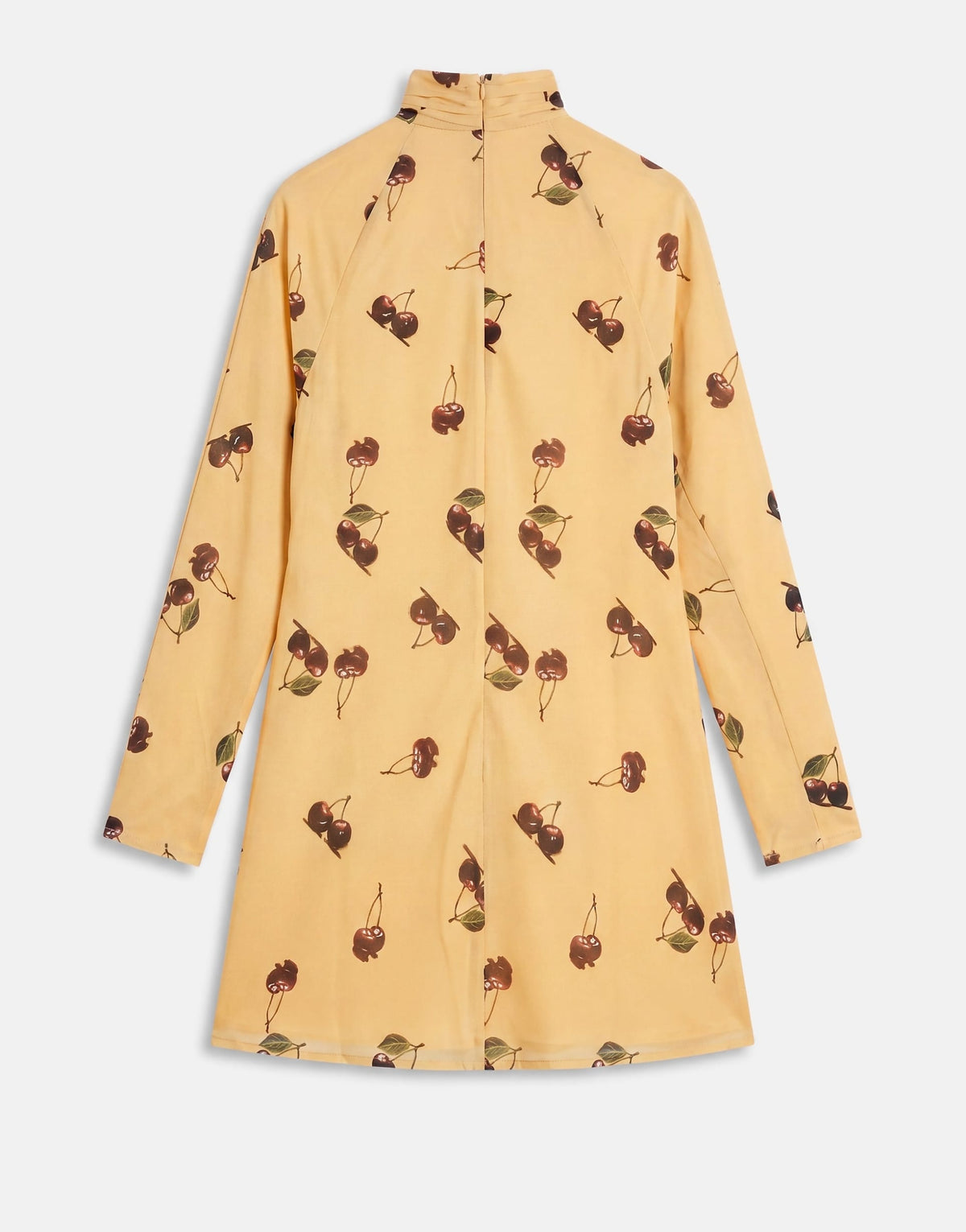 ASOS DESIGN chiffon mini dress with batwing sleeve in cherry print