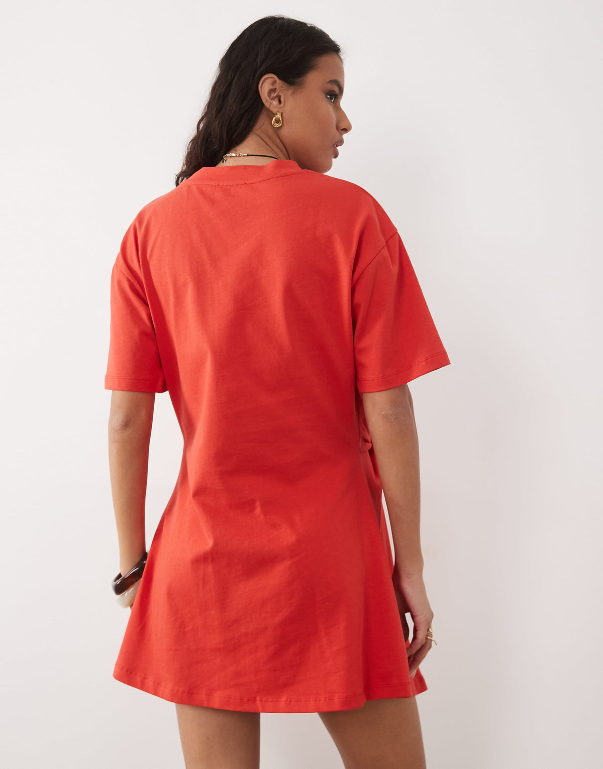 ASOS DESIGN wrapped waist mini dress in red