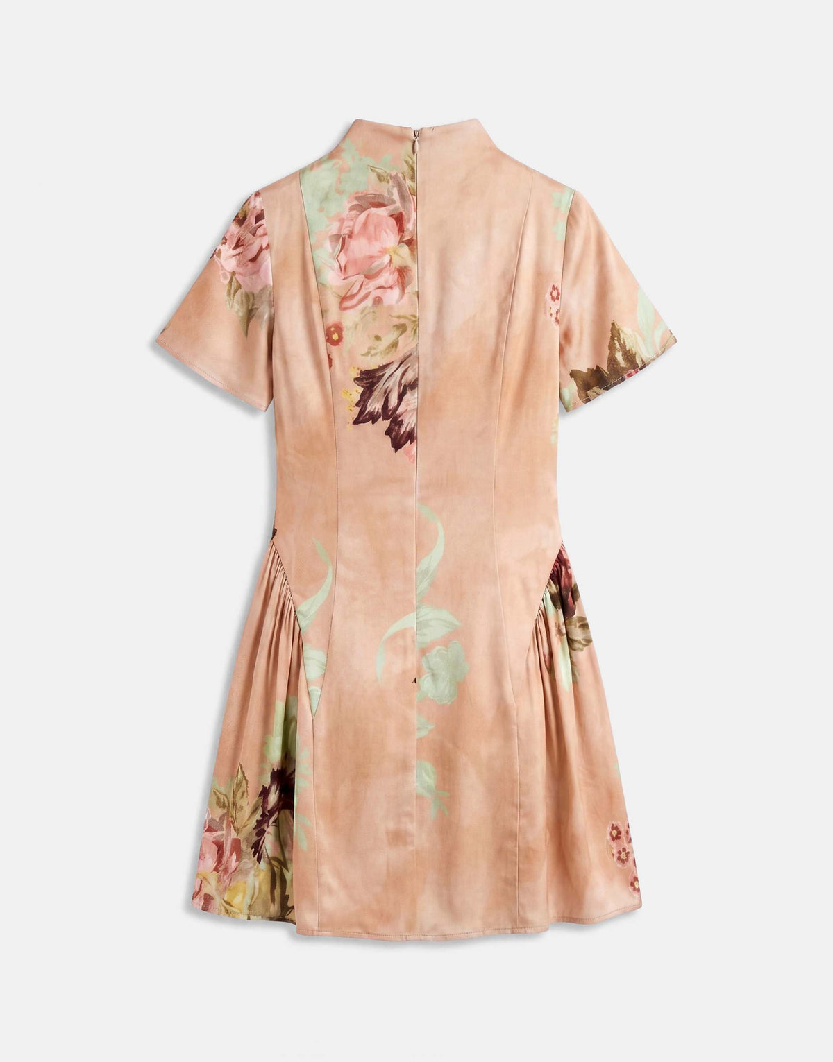 ASOS DESIGN floral satin mini dress in all over floral