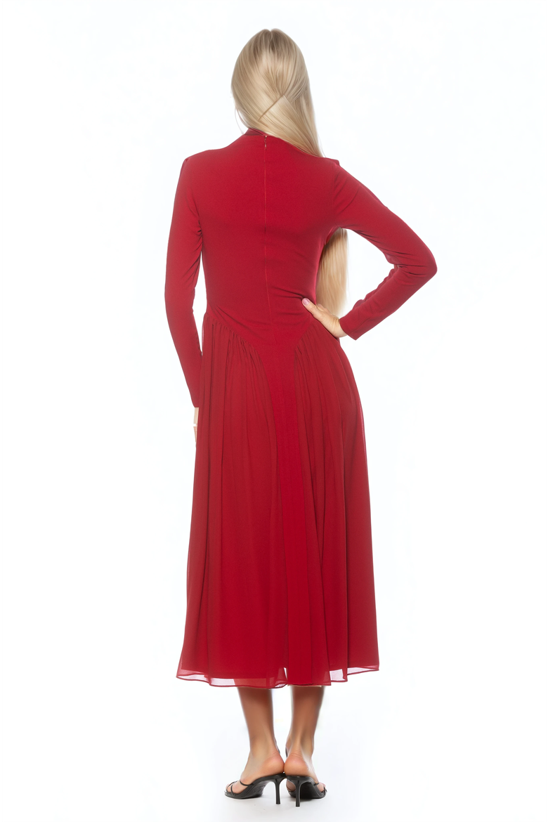 ODETTE MOCKNECK MIDI DRESS