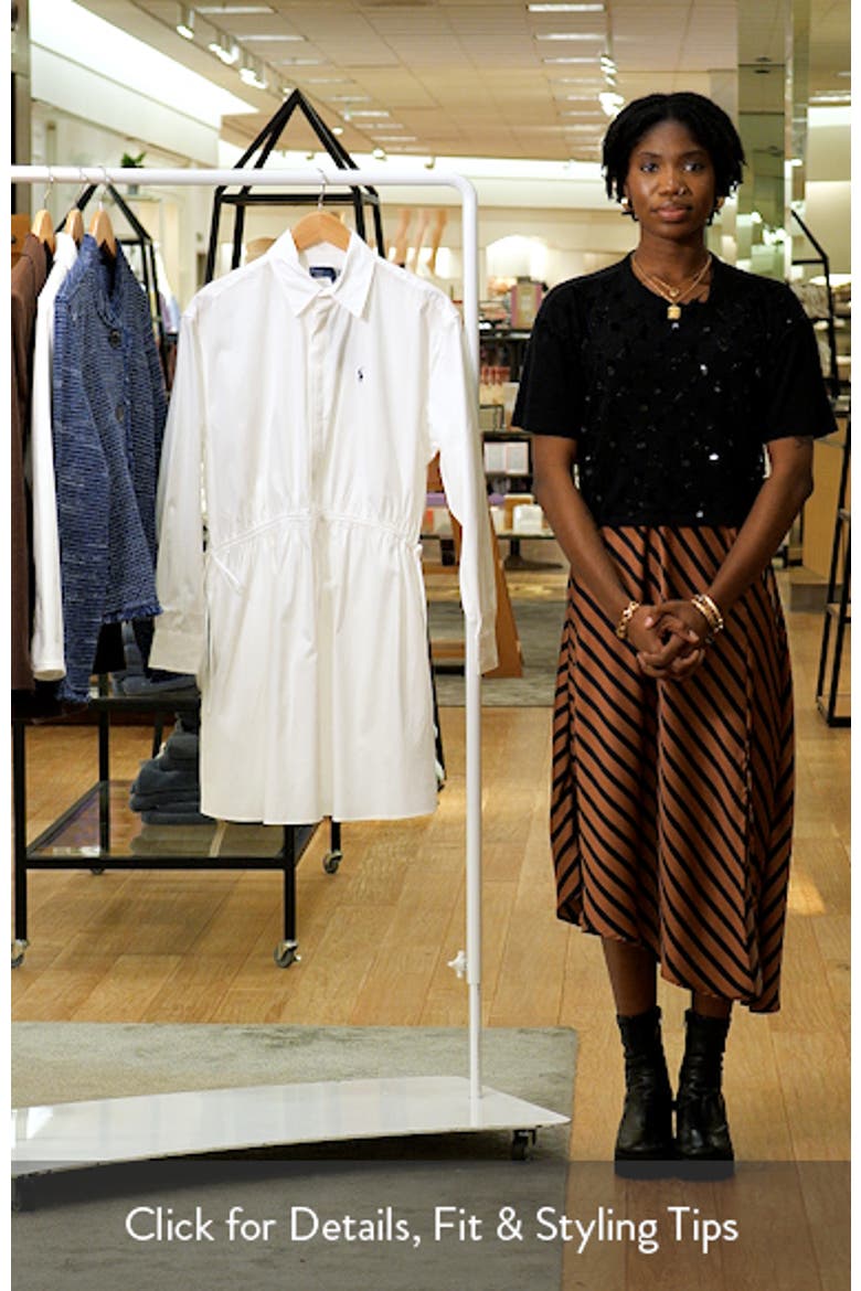 Long Sleeve Cotton Poplin Shirtdress