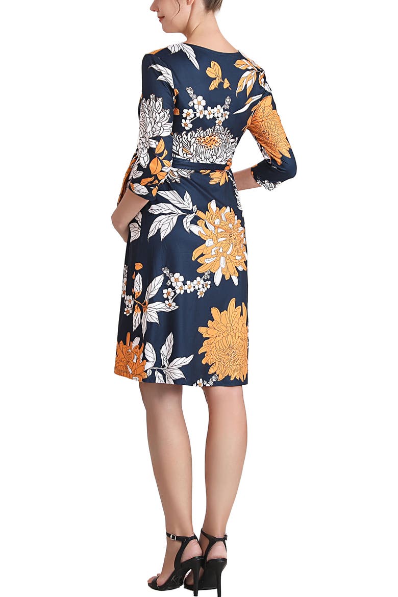 Dona Floral Faux Wrap Maternity Nursing Dress