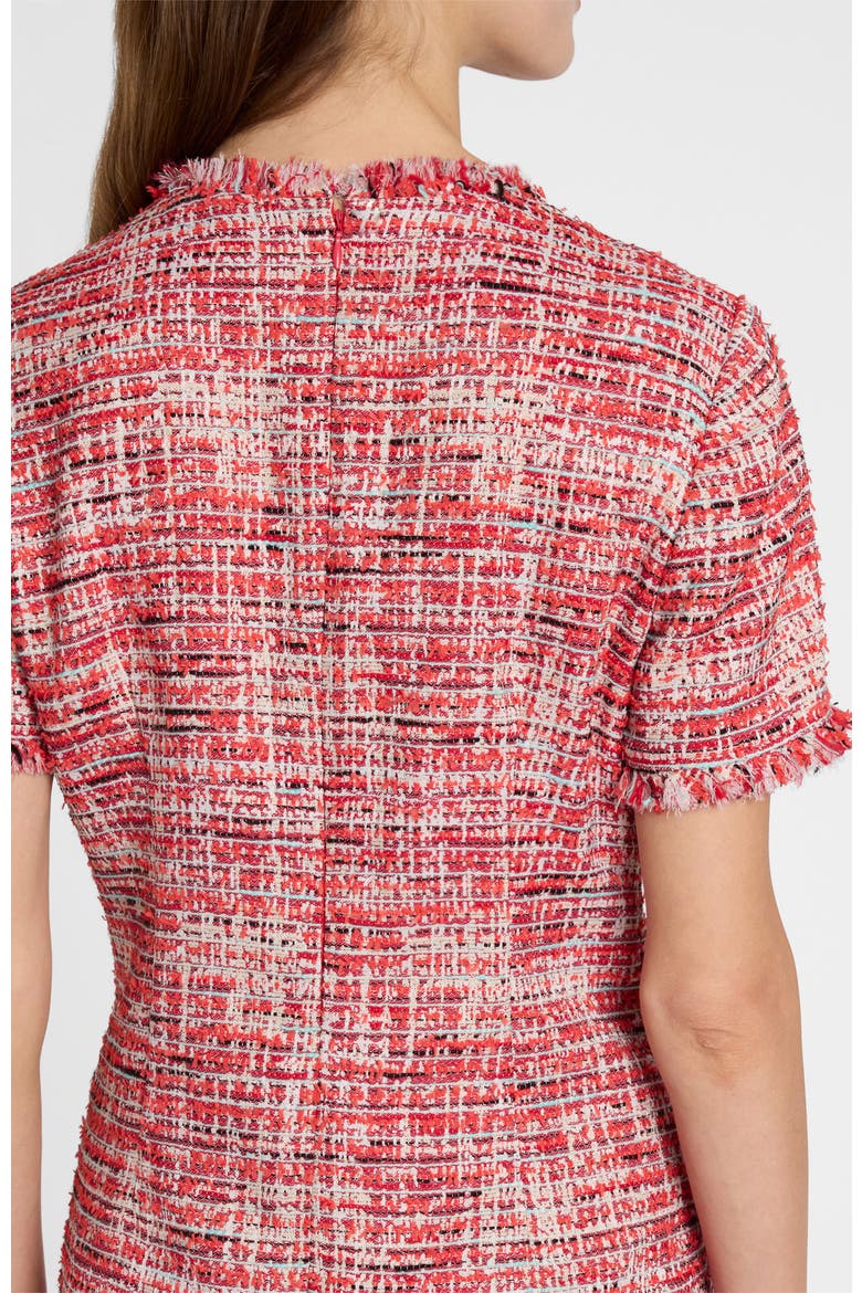 Giulia Short Sleeve Sheath Dress in Modern Tweed