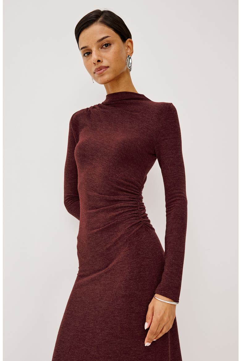 Margaret Mock Neck Jersey Midi Dress