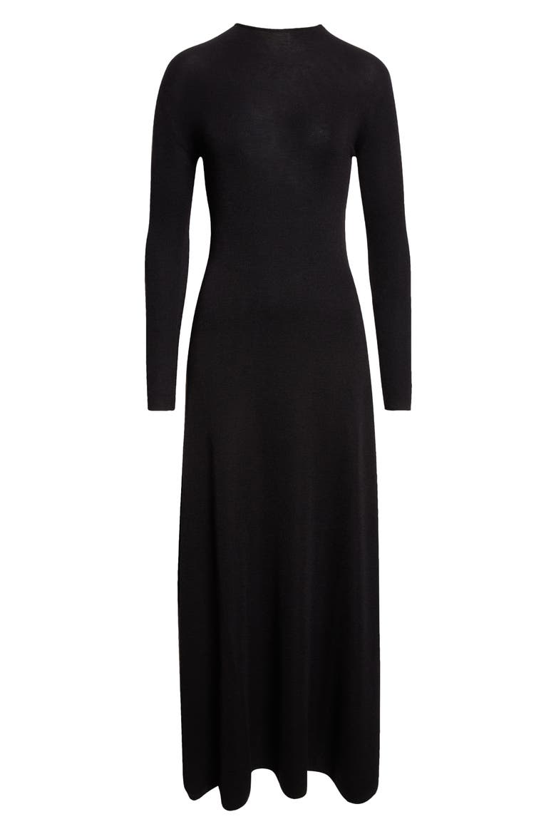Long Sleeve Cashmere & Silk Blend Midi Sweater Dress