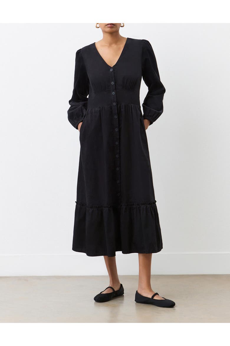 Arizona Long Sleeve Corduroy Midi Dress