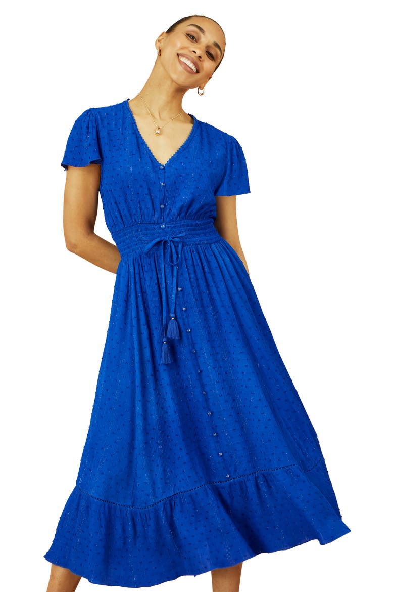 Button Detail Midi Dress
