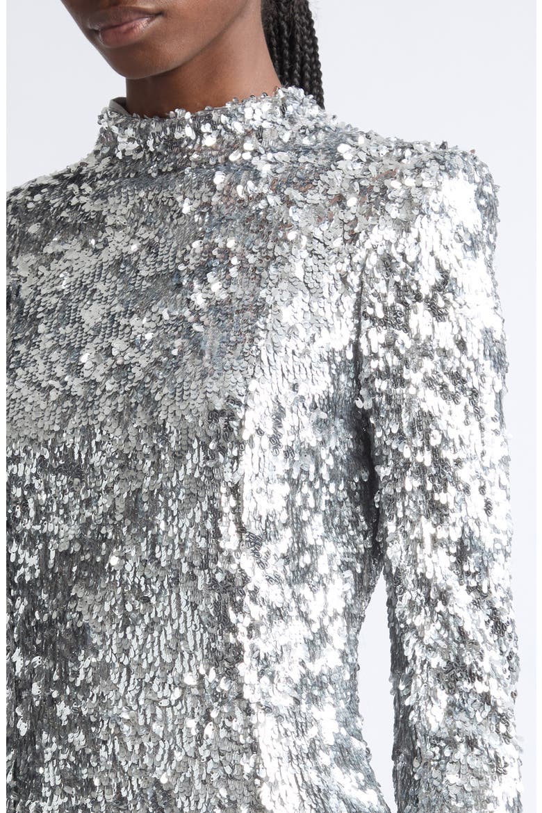 Long Sleeve Sequin Minidress