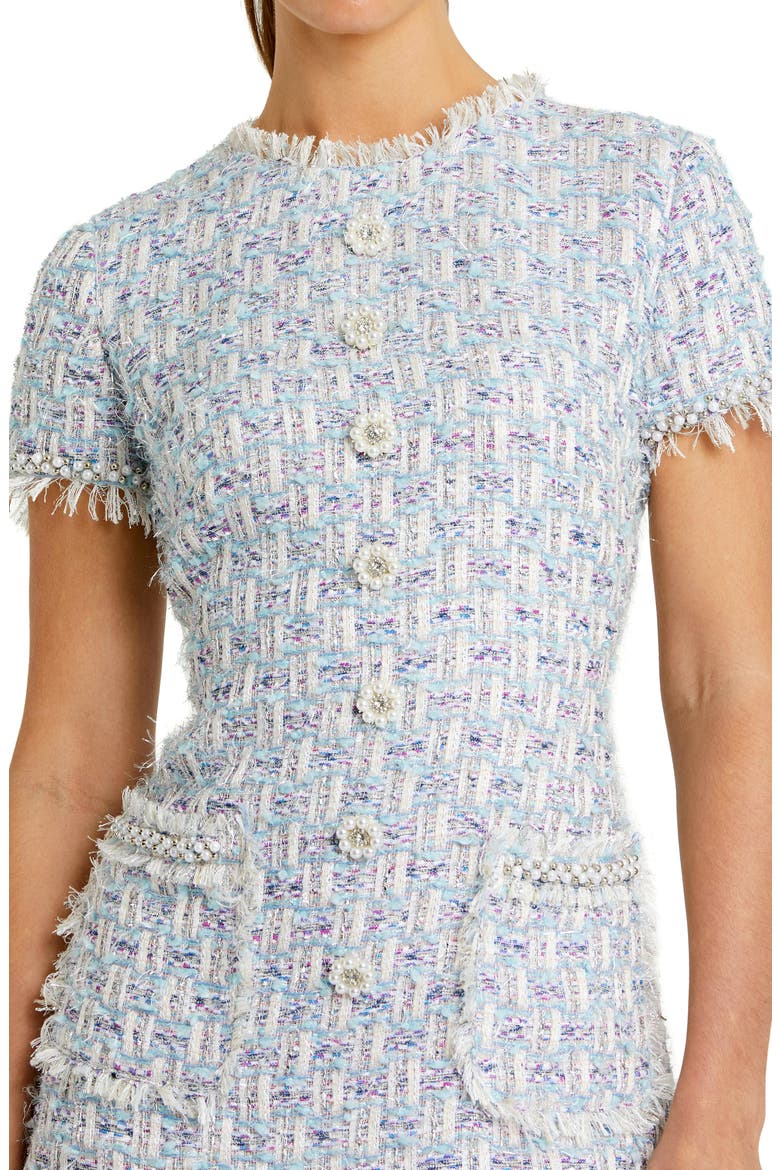 Women's Cap Sleeve Floral Button Detail Shift Dress