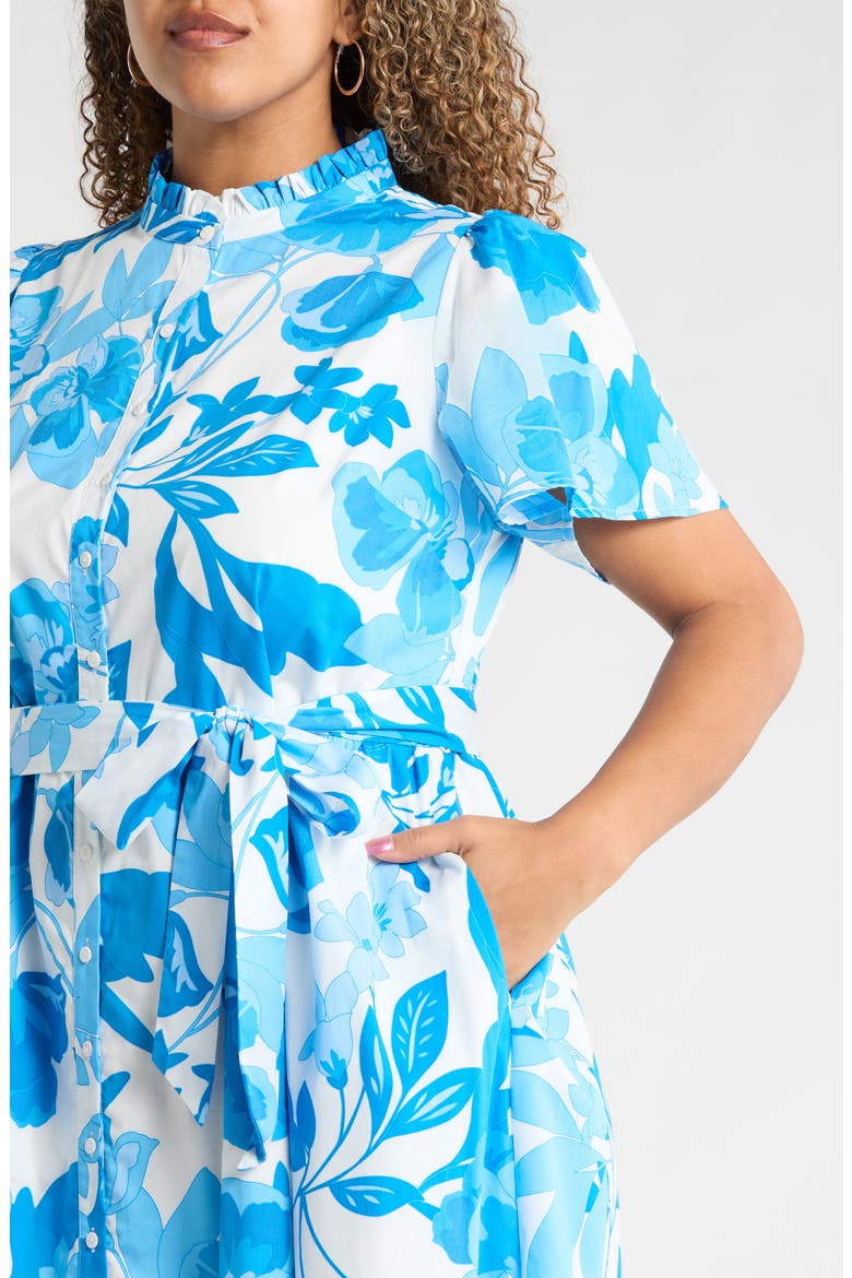 Darien Floral Aurelia Babydoll Cotton Midi Dress