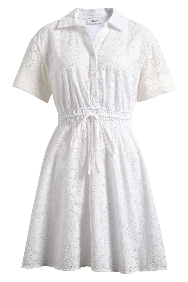 Eyelet Cotton Minidress