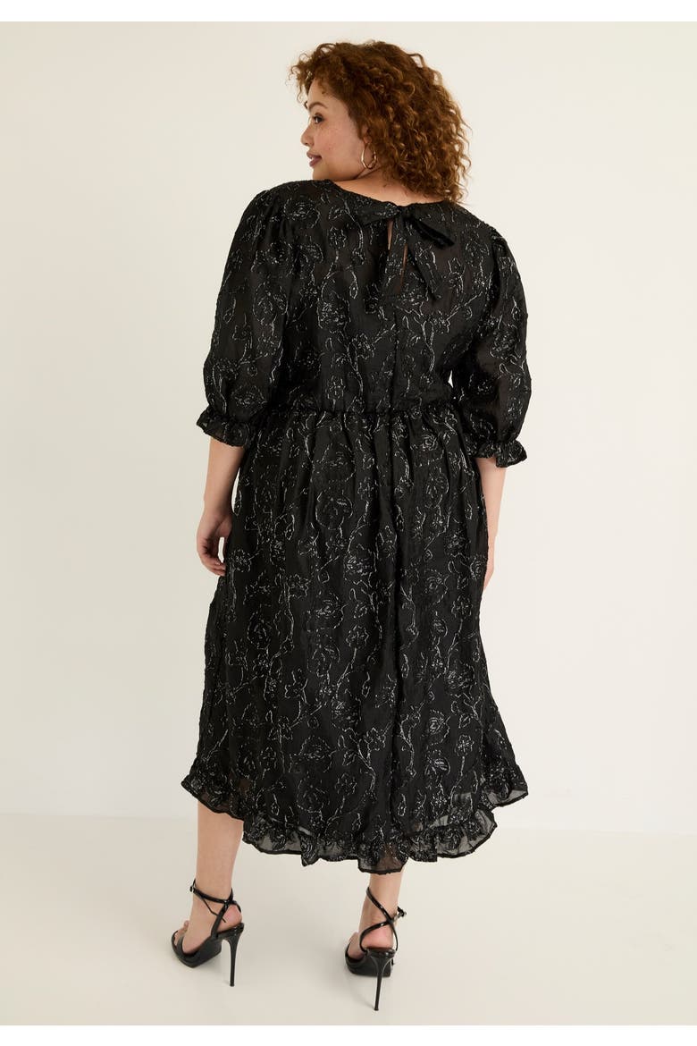 Metallic Jacquard Dress