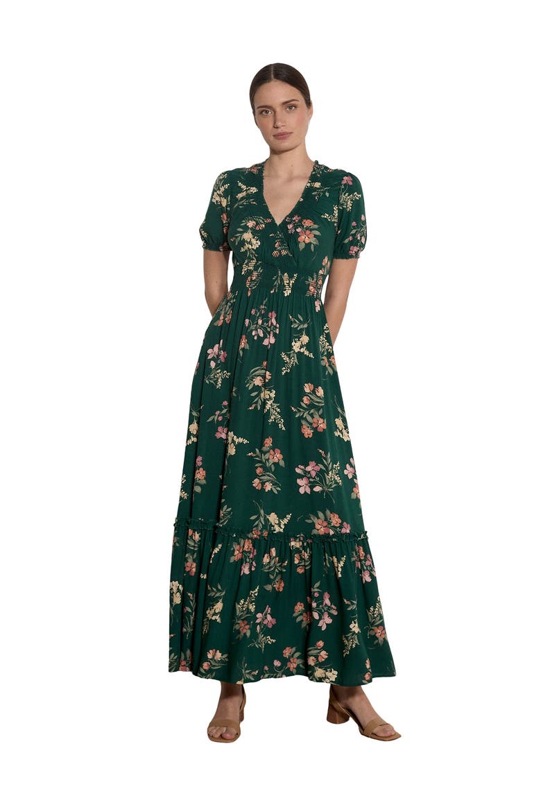 Watercolour Floral Tiered Maxi Dress