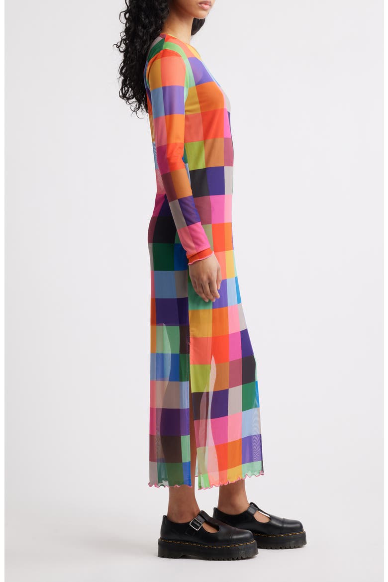 Mad About You Long Sleeve Mesh Midi Dress