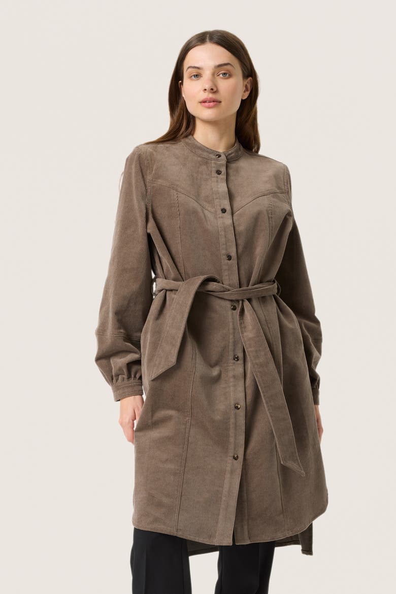 Slhelle Corduroy Knee Length Shirt Dress