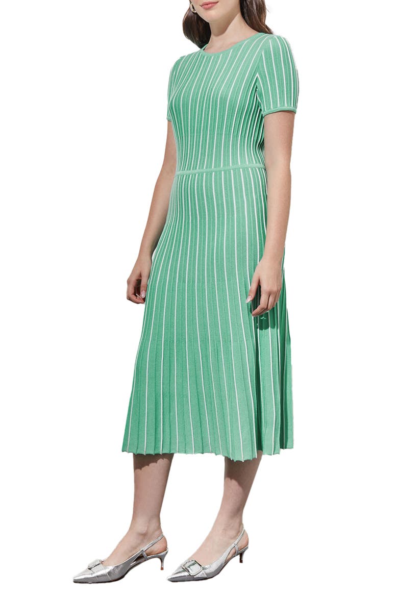 Modern Fit Stripe A-Line Knit Dress