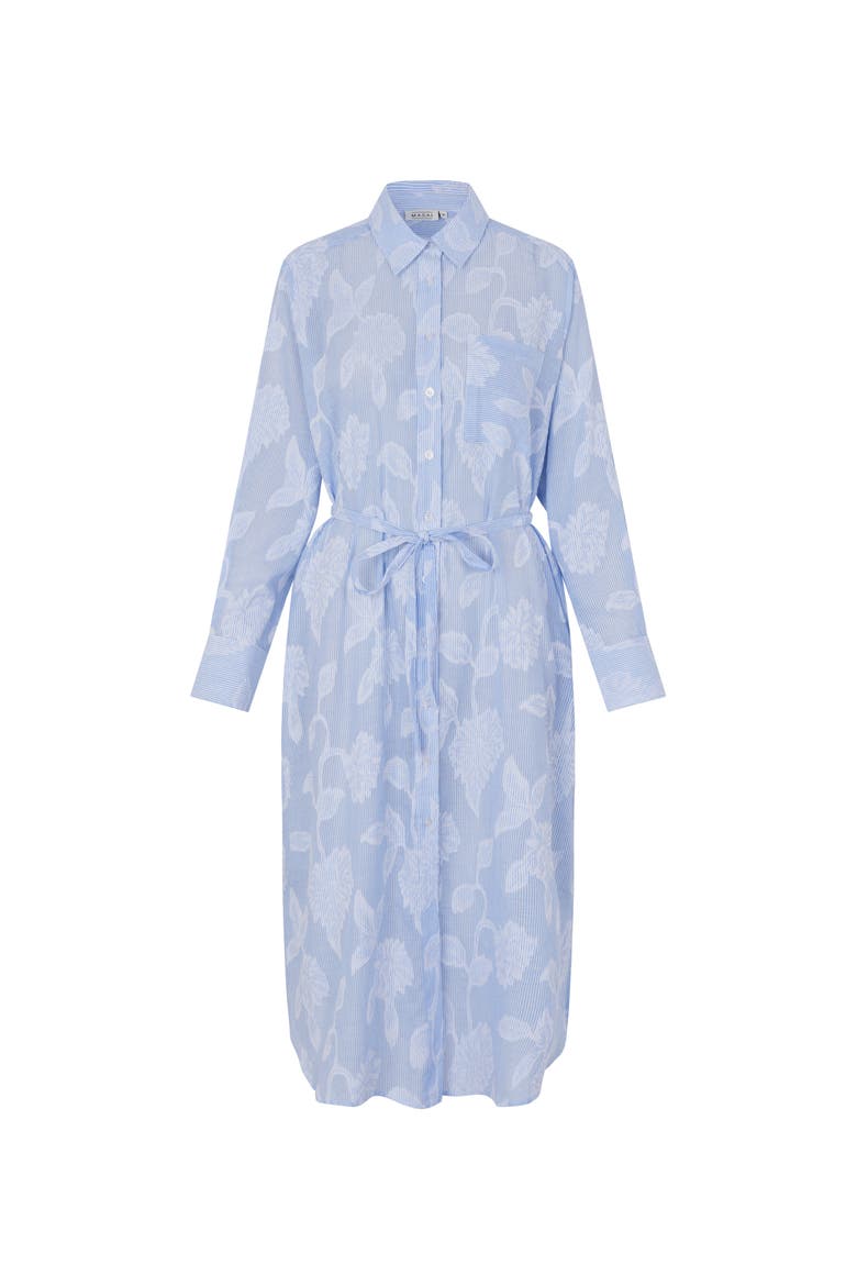 MaNivalina Floral Print Midi Shirt Dress