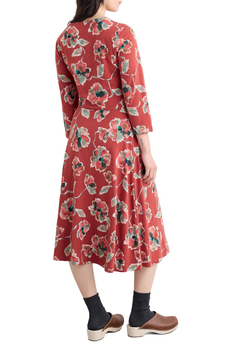 Pier View Floral Fit & Flare Midi Dress