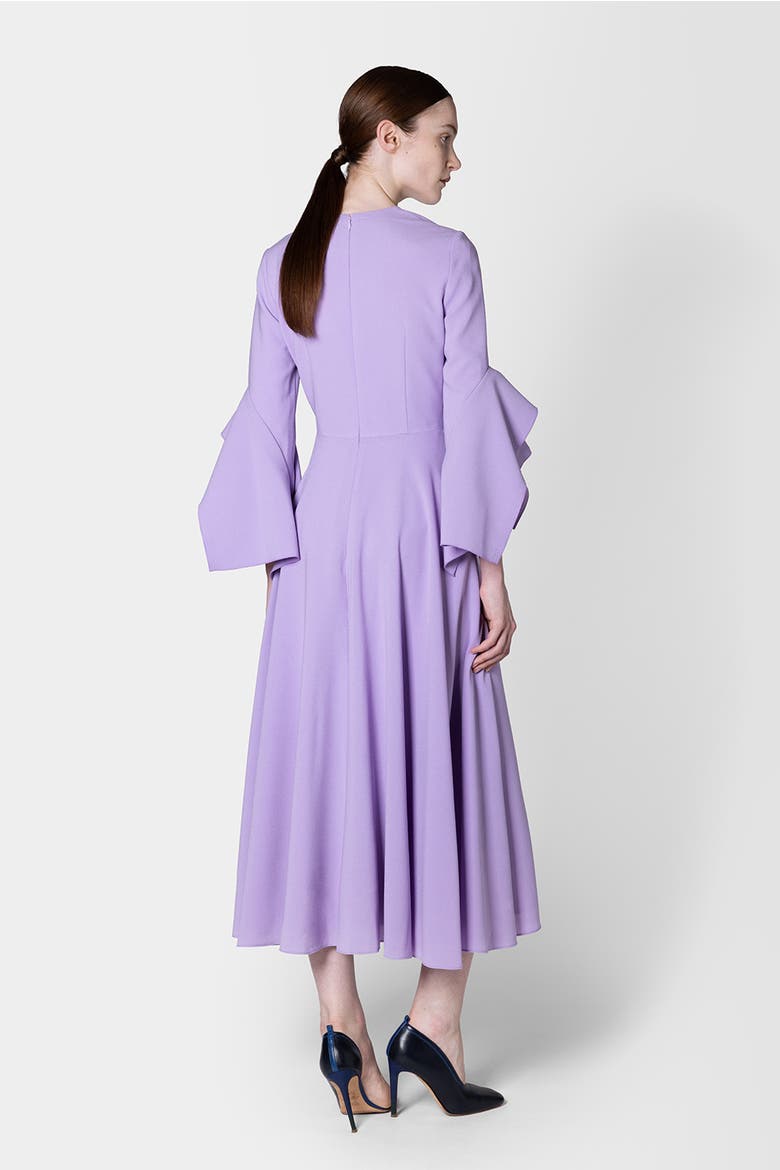 Ayres Crepe Sleeved Midi Dress