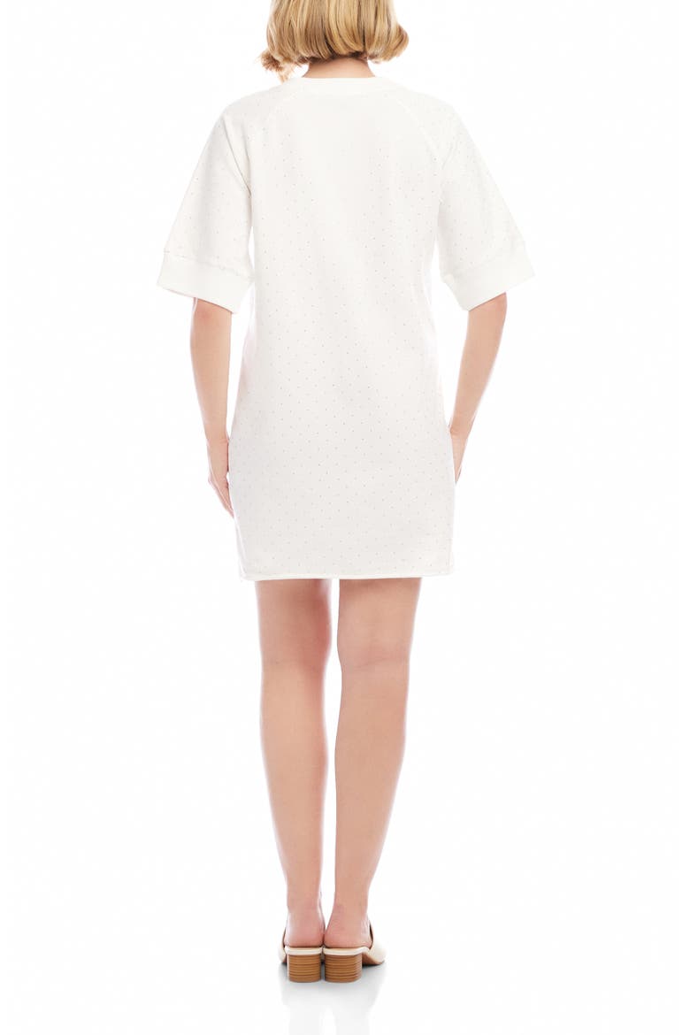Embellished French Terry Shift Dress