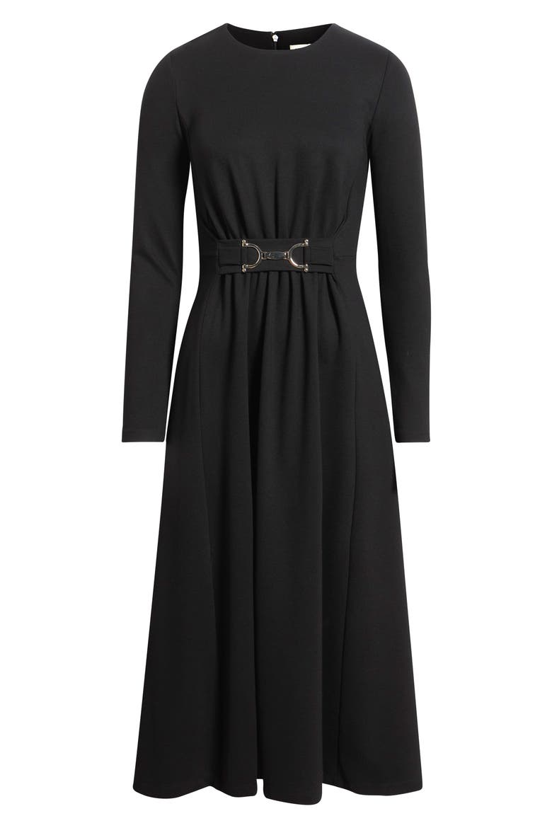 Long Sleeve Fit & Flare Midi Dress
