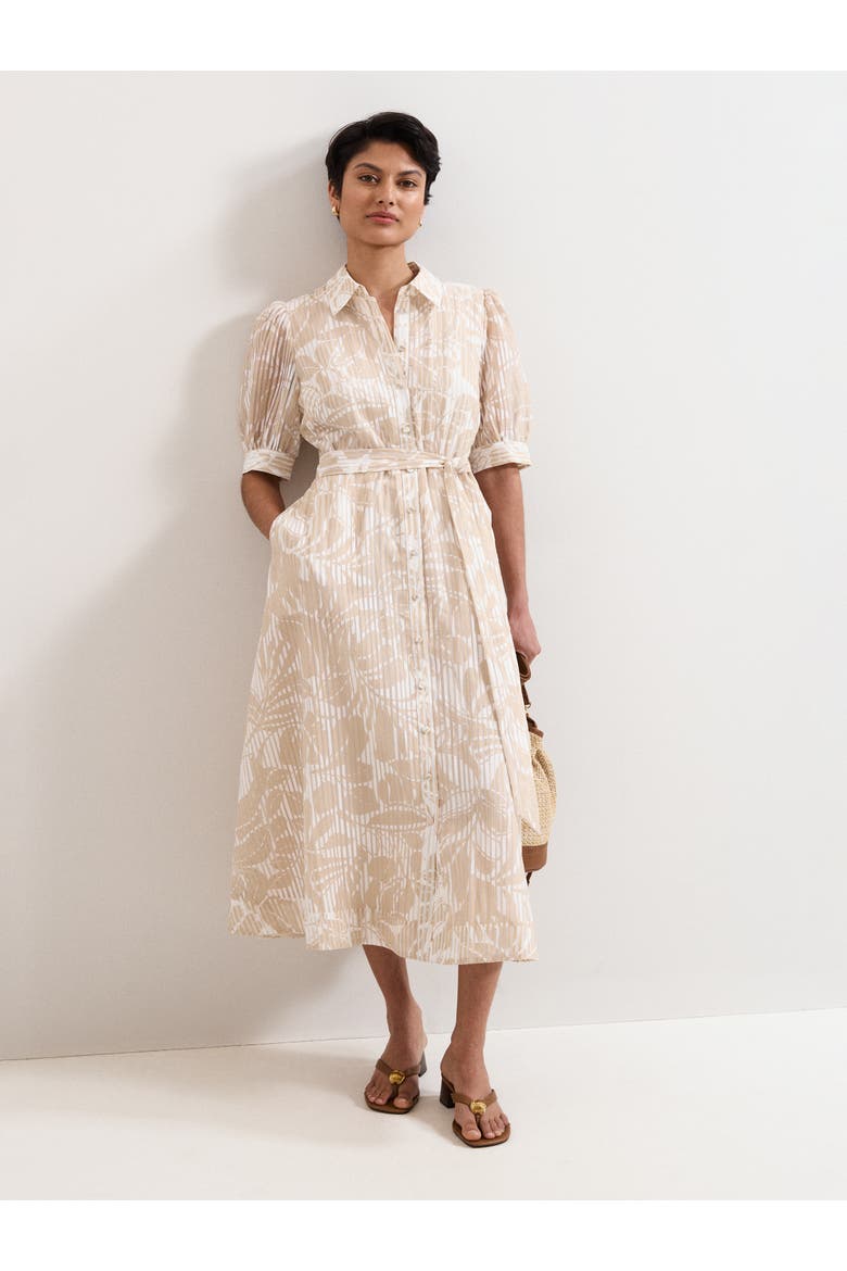 Delphine Belted Midi Shirt Dress