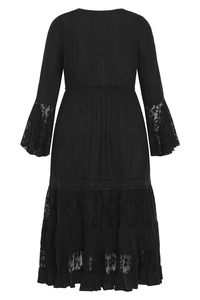 Dulce Lace Detail Long Sleeve Maxi Dress