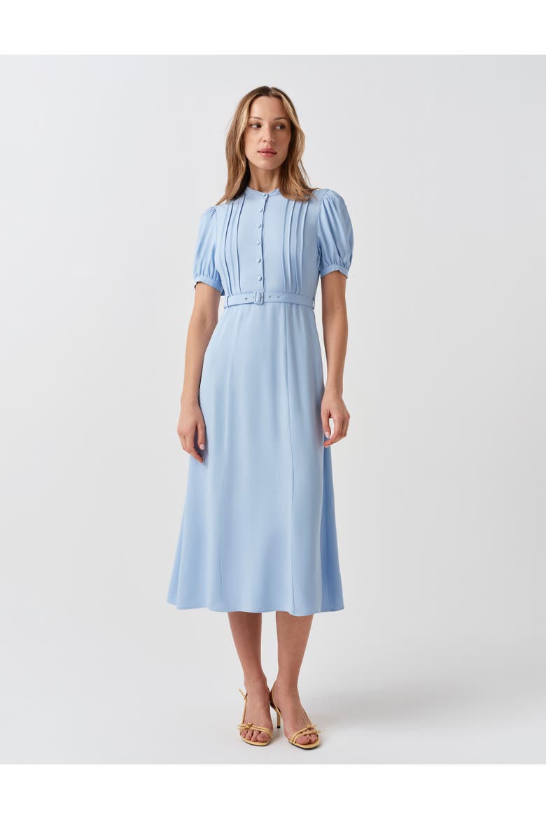 Francis Round Neck Crepe Midi Dress