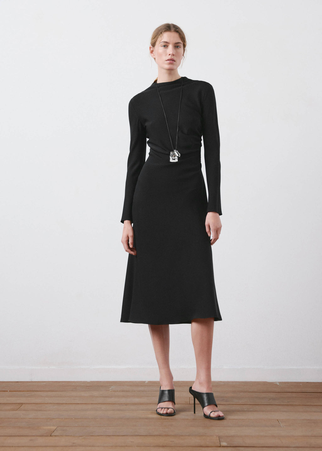 Ruched midi dress