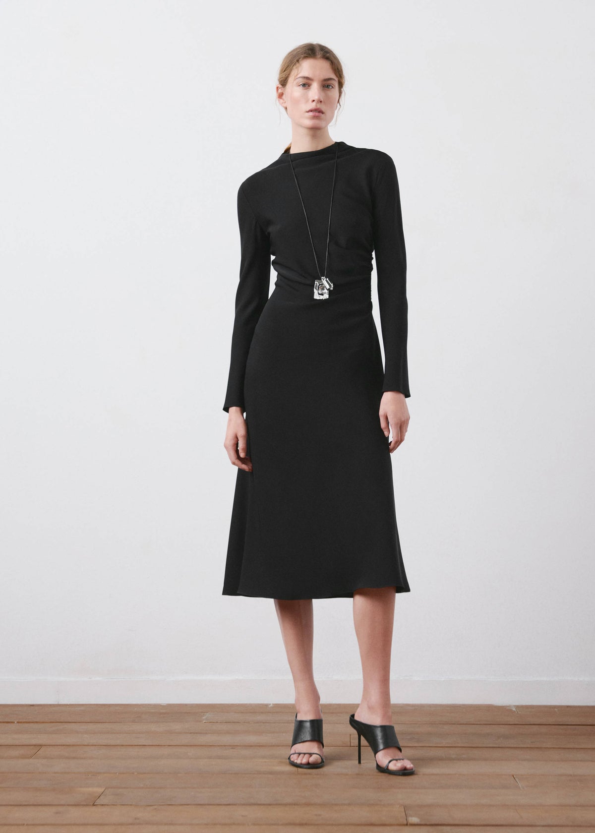 Ruched midi dress