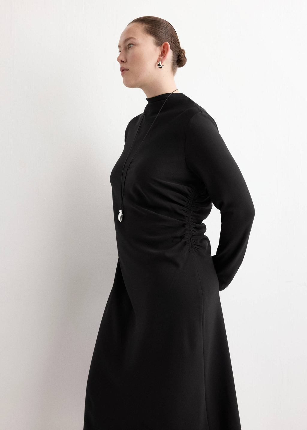 Ruched midi dress