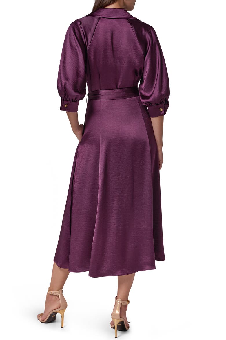Satin Midi Shirtdress