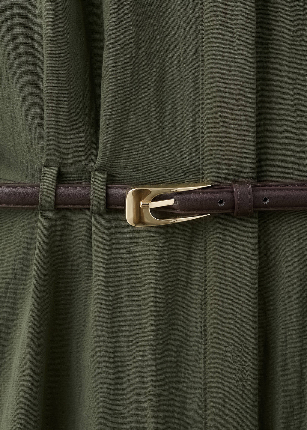 Belted lyocell shirtdress