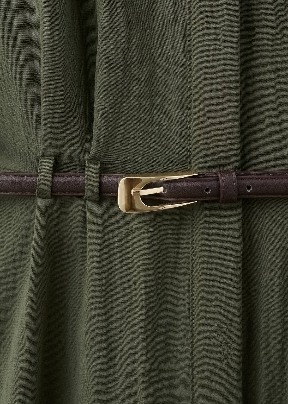 Belted lyocell shirtdress