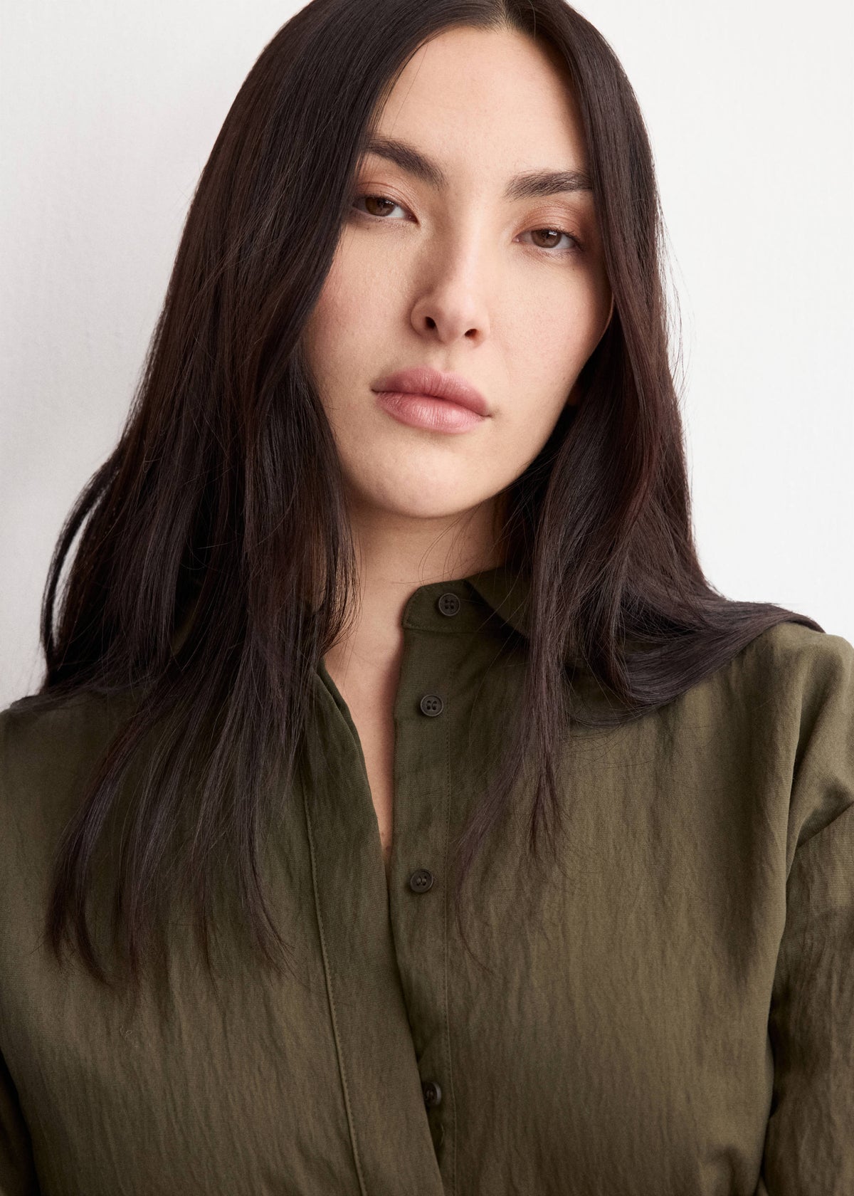 Belted lyocell shirtdress