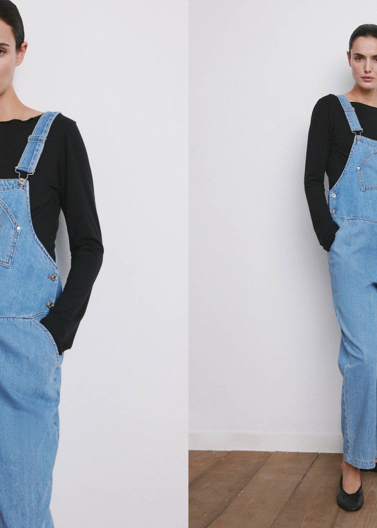Maternity denim dungarees
