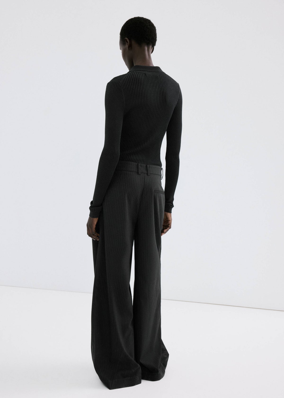 Contrast-bodice long jumpsuit