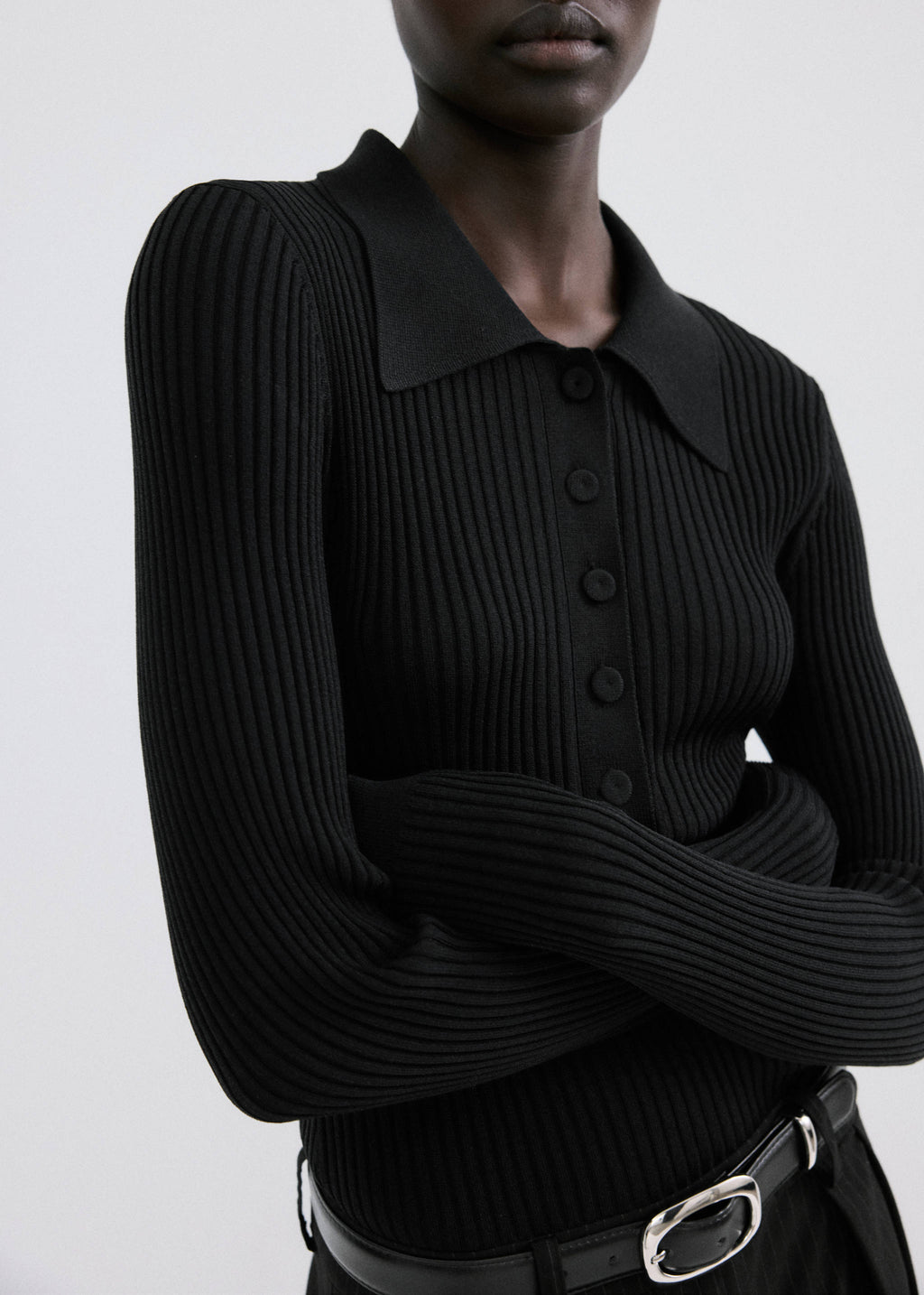 Contrast-bodice long jumpsuit