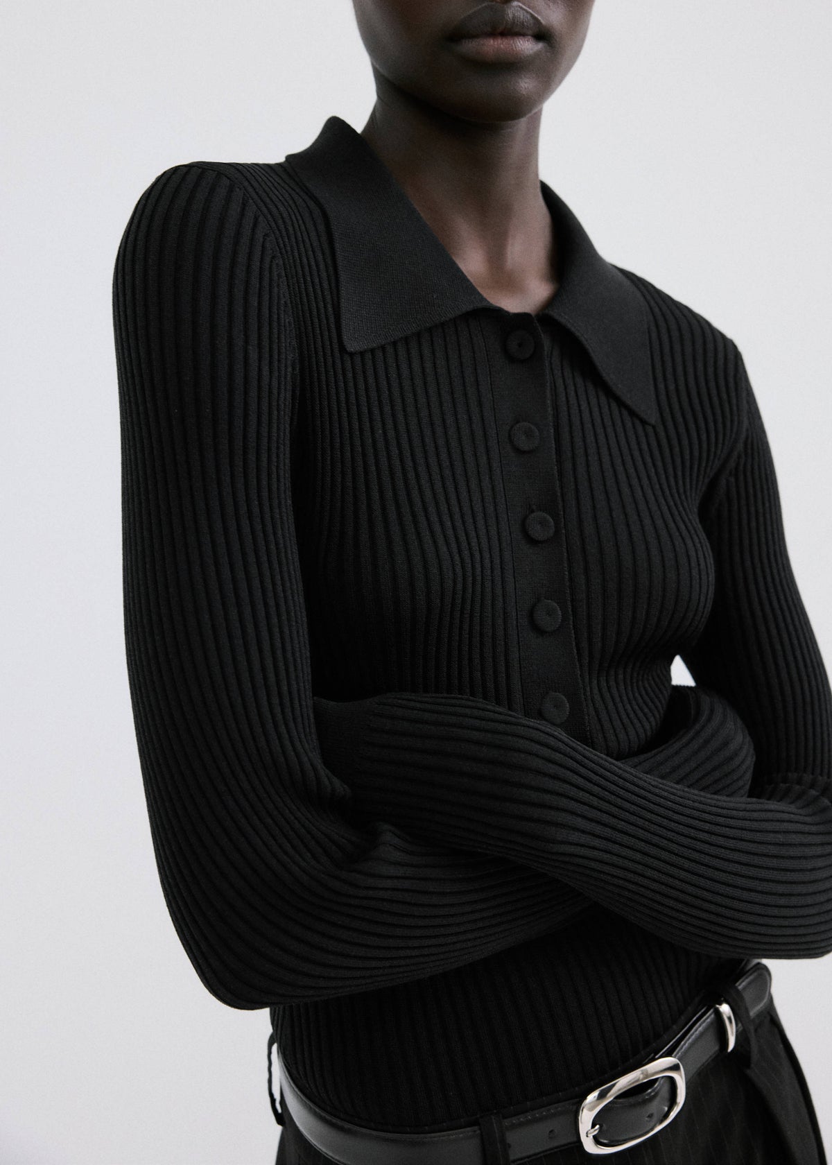 Contrast-bodice long jumpsuit