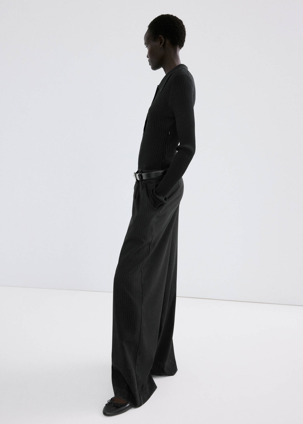Contrast-bodice long jumpsuit