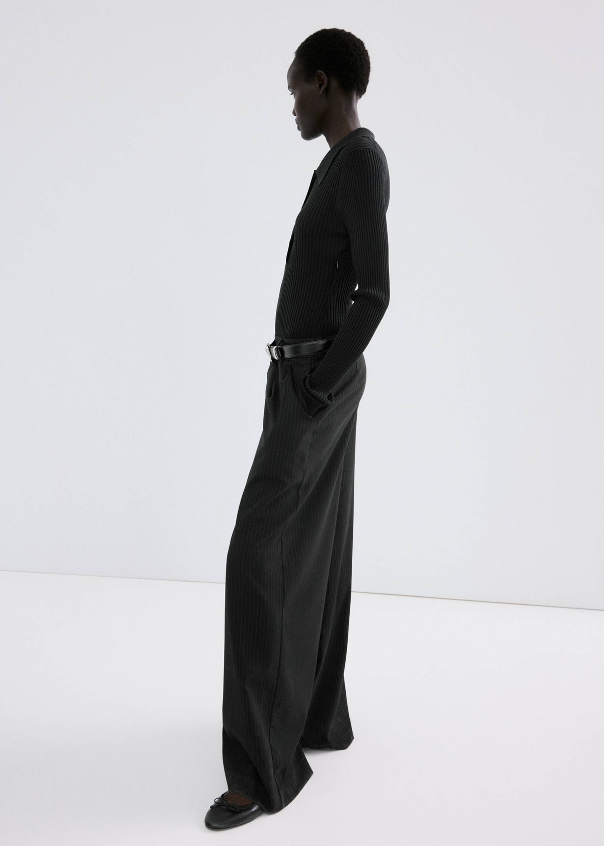 Contrast-bodice long jumpsuit
