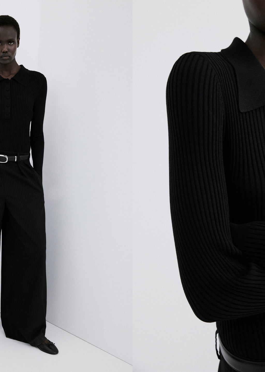 Contrast-bodice long jumpsuit