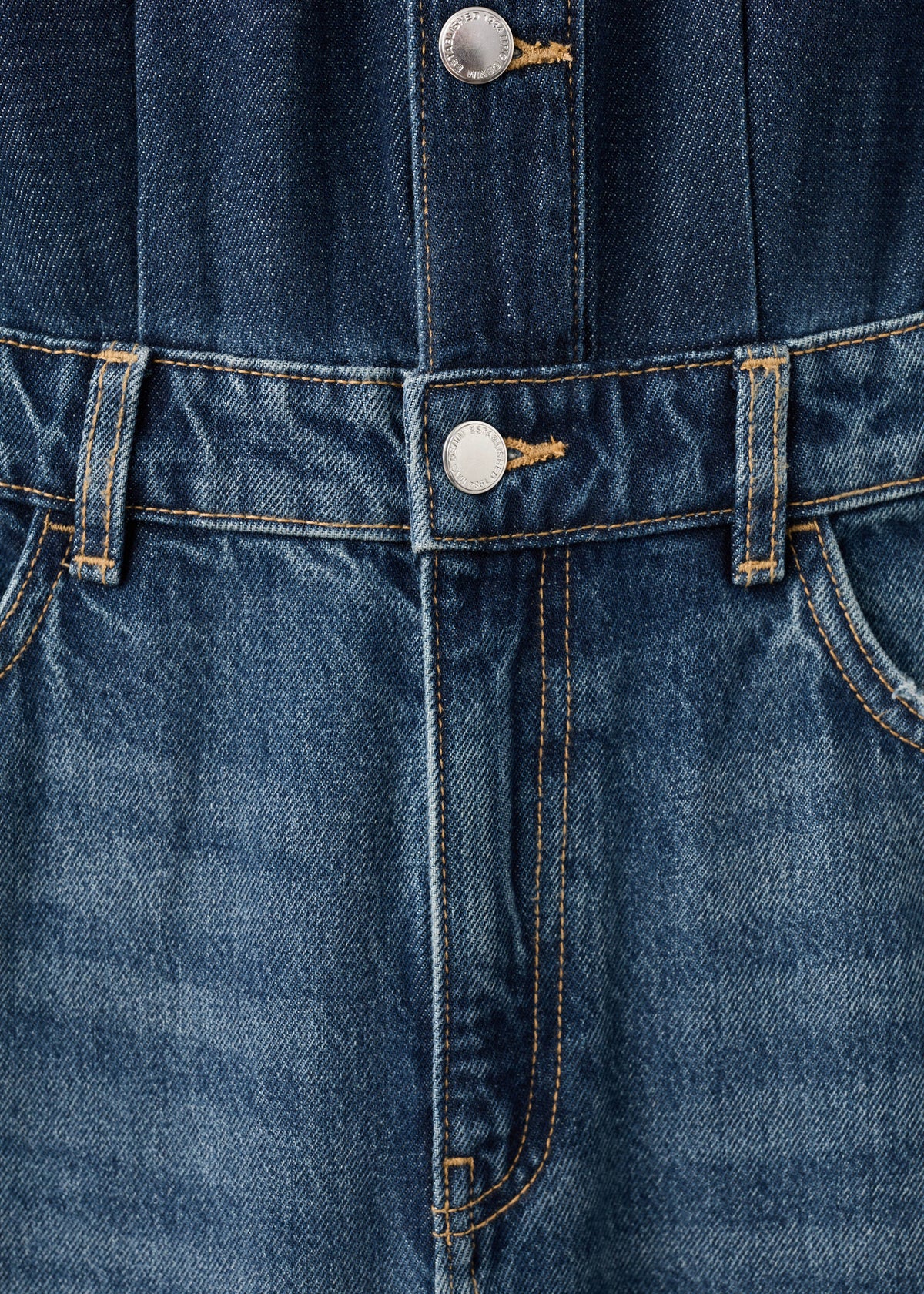 Buttons denim jumpsuit
