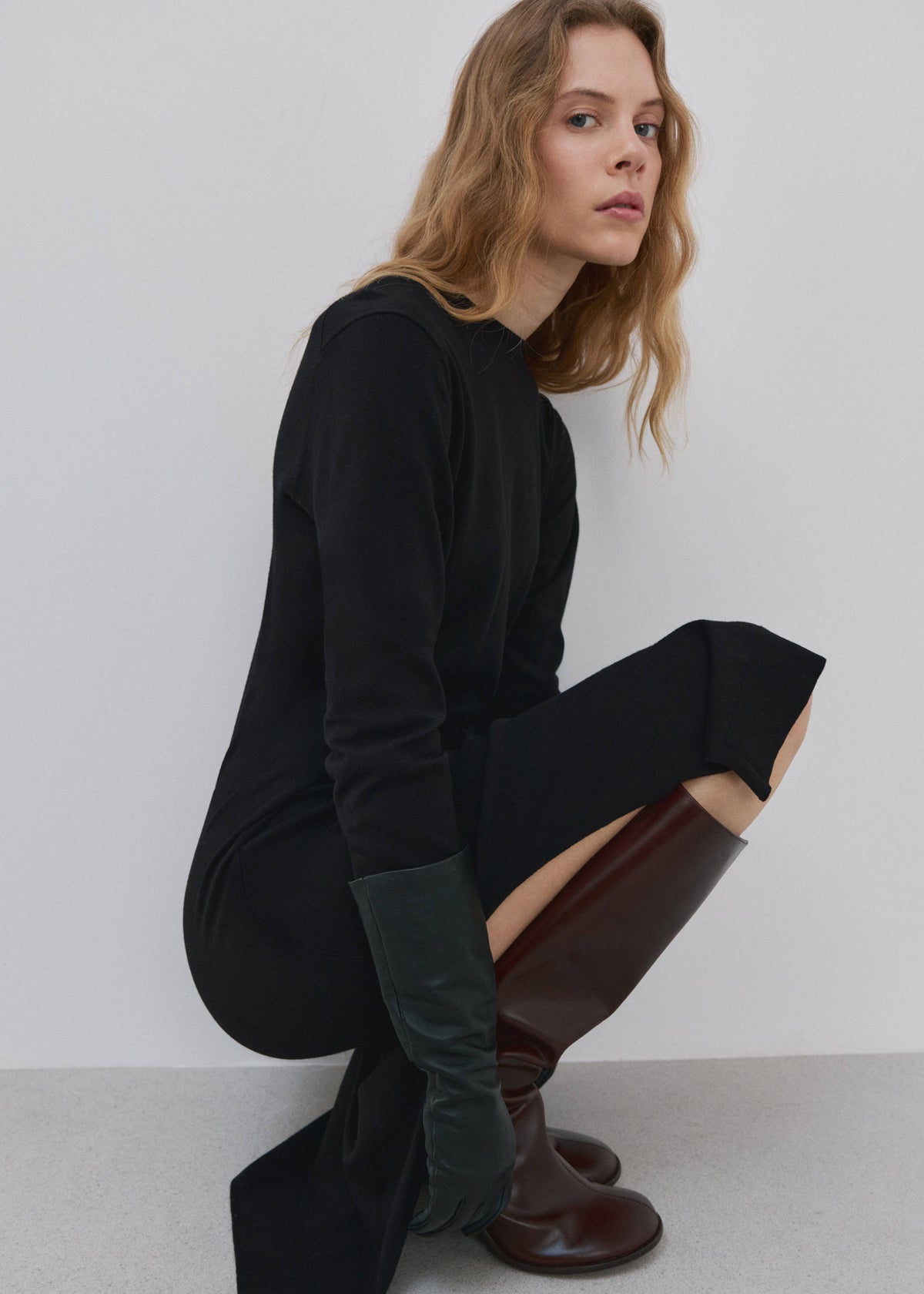 Knot knitted dress