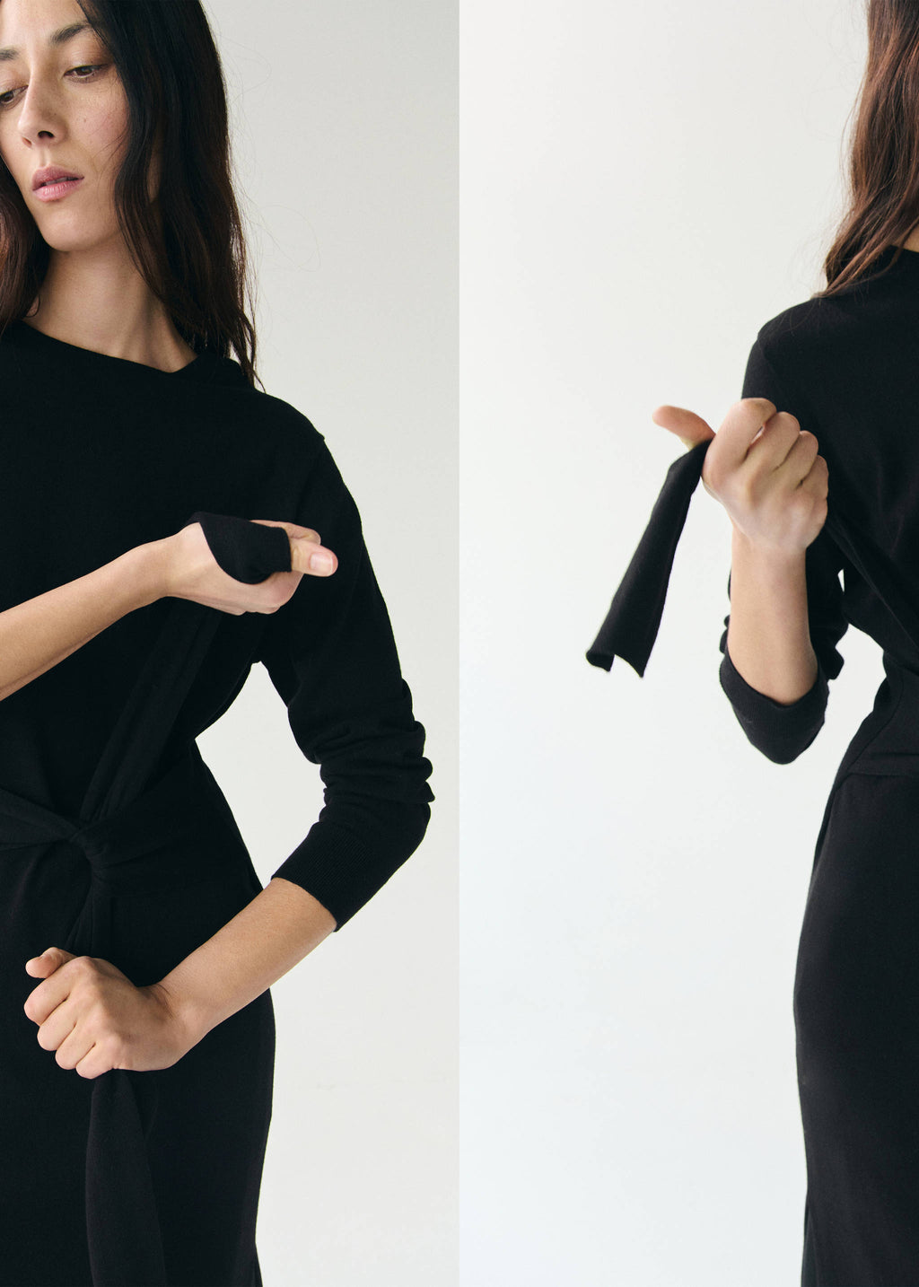 Knot knitted dress