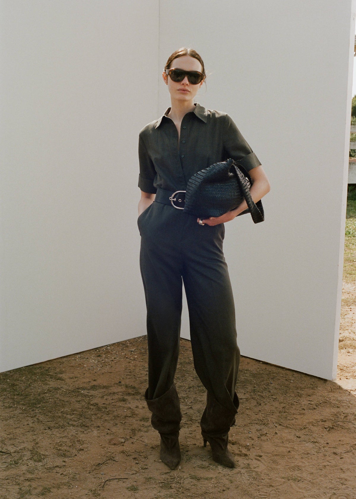Lyocell shirt jumpsuit