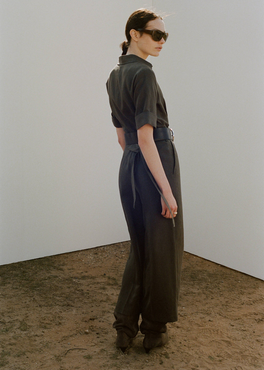 Lyocell shirt jumpsuit
